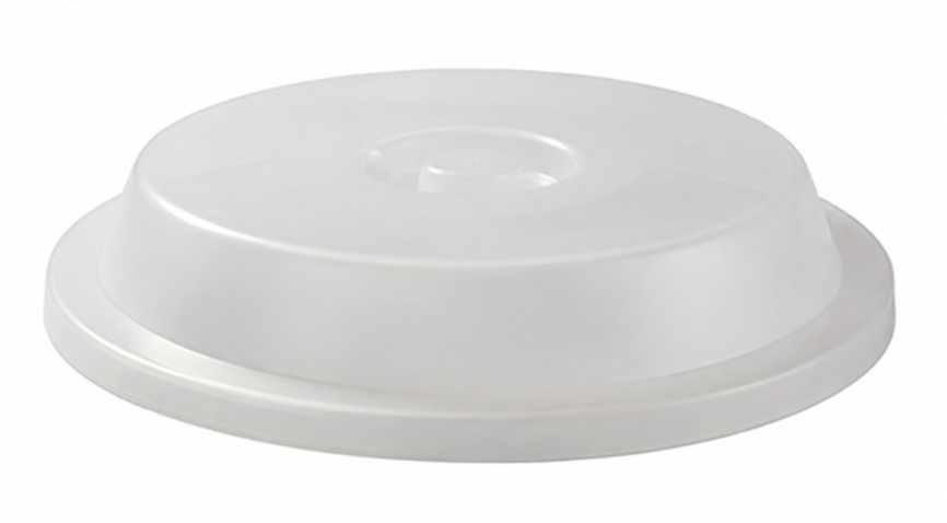 24 cm Round Frosted Clear Plate Cover Polycarbonate
