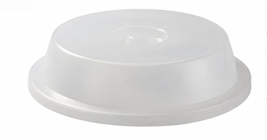 24 cm Round Frosted Clear Plate Cover Polycarbonate