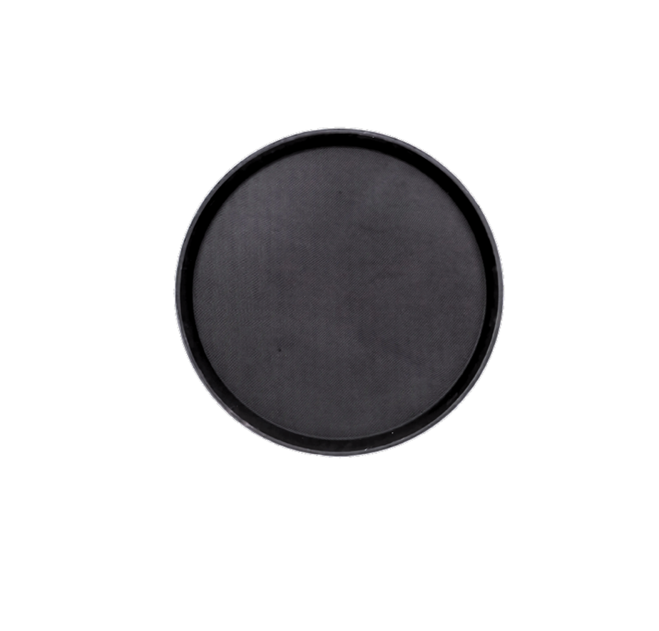 40x40 cm Black Non Slip Service Tray Round