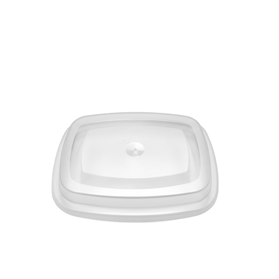 14x2.5 cm Rectangular Frosted Clear Plate Cover Polycarbonate