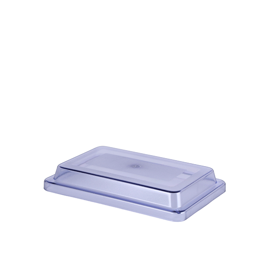 15.3x10.1x2.4 cm Rectangular Frosted Blue Plate Cover Polycarbonate