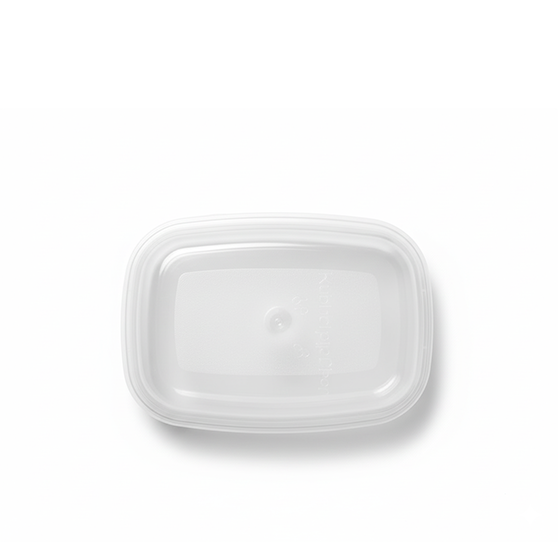 12x9.3x2.5 cm Rectangular Frosted Clear Plate Cover Polycarbonate