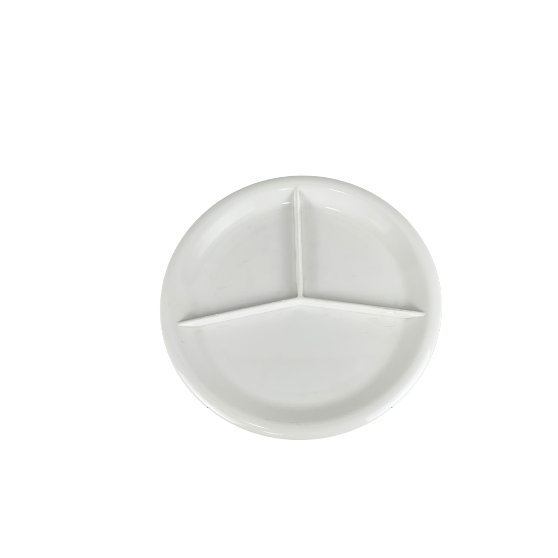 3 Compartments Flat Plate 26 cm Polycarbonate