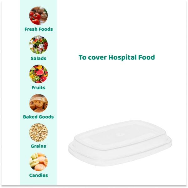 17.5 x 12.2 cm Frosted Clear Rectangular Polycarbonate Plate Cover