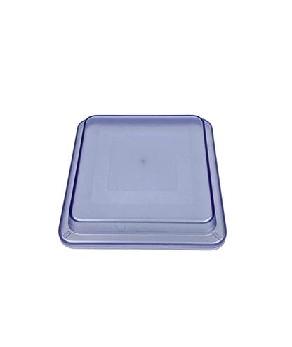 10 x 10 x 2.4 cm  Frosted Blue Square Polycarbonate Plate Cover