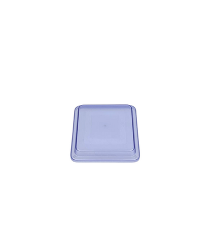 10 x 10 x 2.4 cm  Frosted Blue Square Polycarbonate Plate Cover