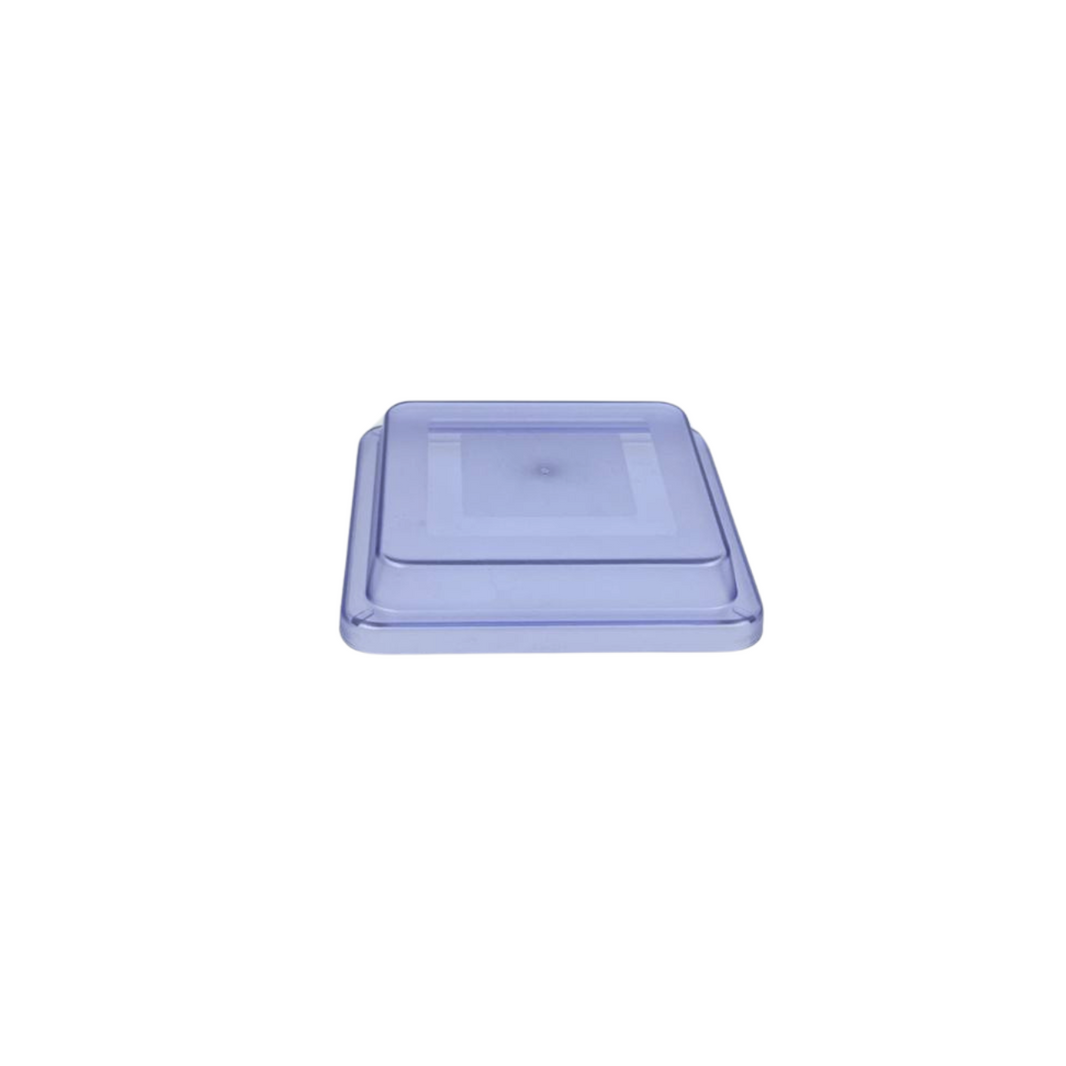 10 x 10 x 2.4 cm  Frosted Blue Square Polycarbonate Plate Cover