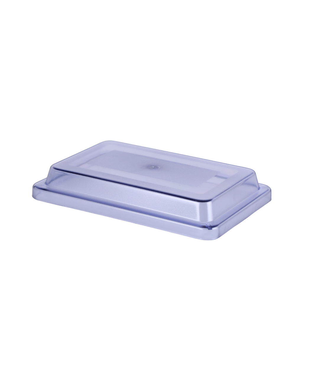 15.3 x 10.1 x 2.4 cm Frosted Blue Rectangular Polycarbonate Plate Cover