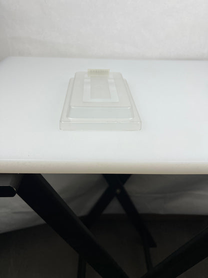 12 x 9.3 x 2.5 cm Frosted Clear Rectangular Polycarbonate Plate Cover