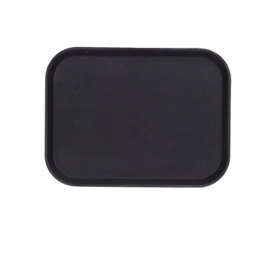 60x40 cm Rectangular Black Non Slip Service Tray