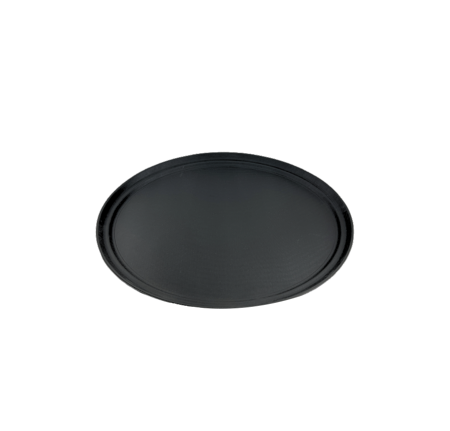 50x63 cm Non Slip Service Black Oval Trays