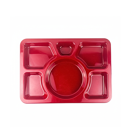 40 x 28 x 30 cm Six Compartments Food Tray ABS