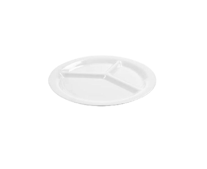 3-Compartment Polycarbonate Plate 25.6 CM